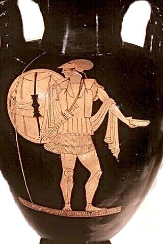 photo on ancient spartan soldier